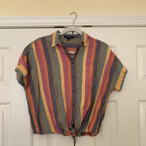 Striped Madewell Button-up Shirt